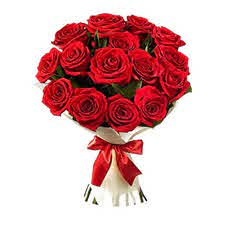 18 red roses bouquet