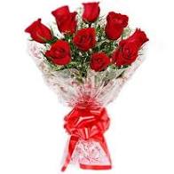 8 red roses bouquet THIS PRODUCT AVAILABLE IN MAJOR CITIES ONLY