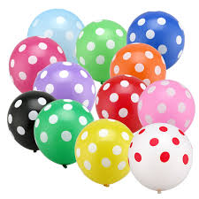 24 polka dot air balloons