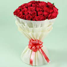 24 red roses bouquet