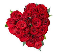 valentine day heart of 24 Red roses